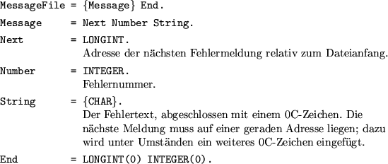 \begin{example}
\begin{verbatim}TYPE writeProc = PROCEDURE(CHAR{0});
PROCEDURE Min(a{7},b{6}: INTEGER):INTEGER;\end{verbatim}\end{example}